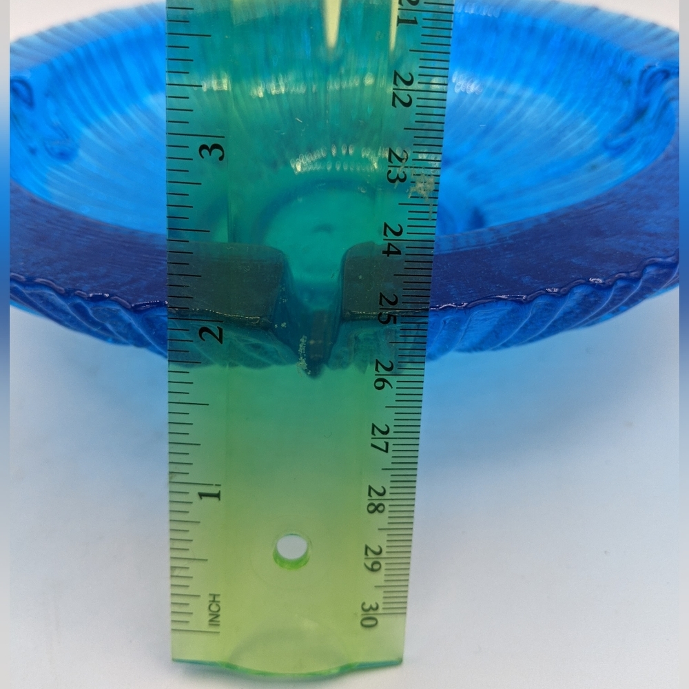 Vintage MCM Blenko 624 Sunburst Art Glass Ashtray - Picture 2 of 10